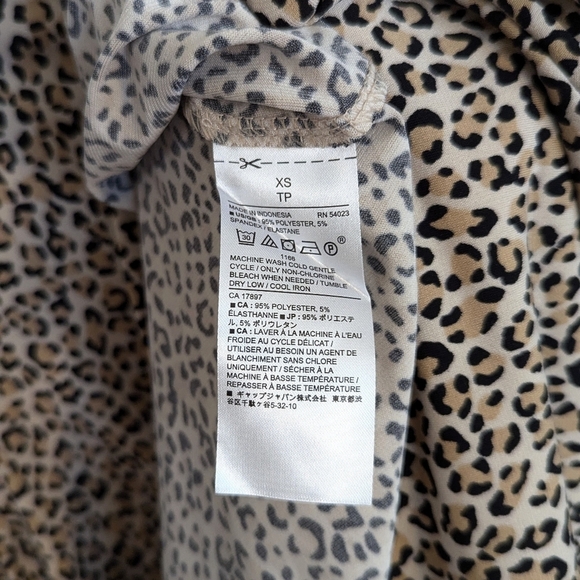 Banana Republic Petite Cheetah Print Belted Knit Fit and Flare Dress - Picture 7 of 7